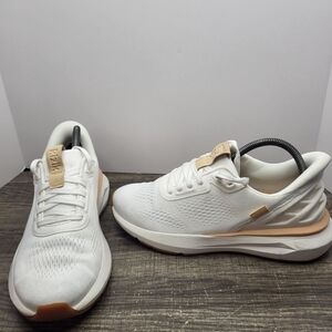 Kizik Athens Knit Hands Free Shoes Lace Up Sneakers White Womens Size 9.5
